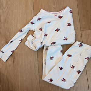 Baby Gap White Floral Kids Pajama Set